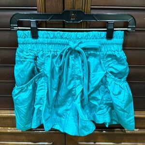 Teal nylon shorts size S